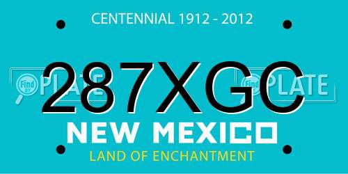 287XGC New Mexico License Plate