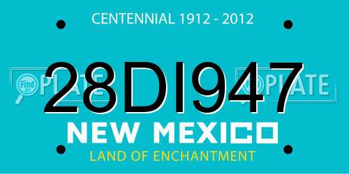 28DI947 New Mexico License Plate