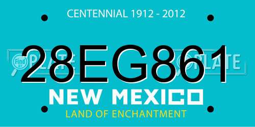 28EG861 New Mexico License Plate