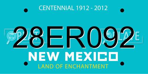 28ER092 New Mexico License Plate