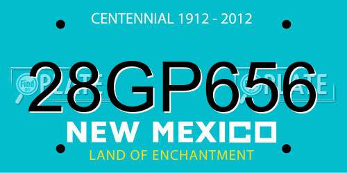 28GP656 New Mexico License Plate