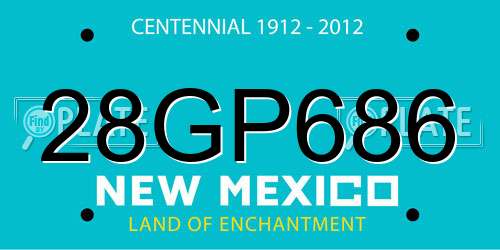 28GP686 New Mexico License Plate