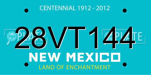 28VT144 New Mexico License Plate