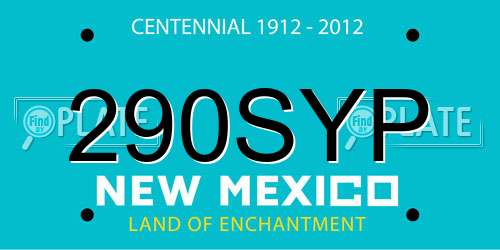 290SYP New Mexico License Plate