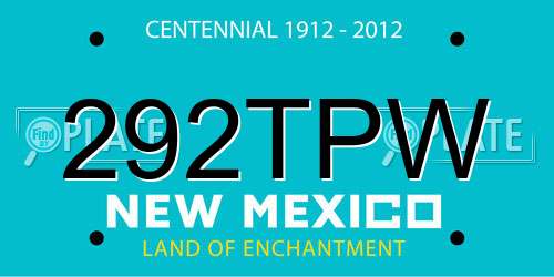 292TPW New Mexico License Plate