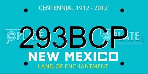 293BCP New Mexico License Plate