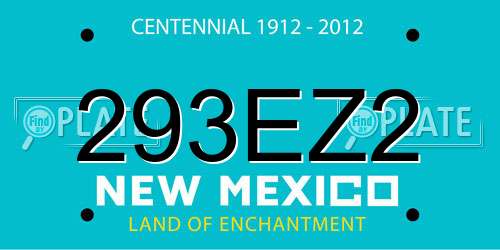 293EZ2 New Mexico License Plate