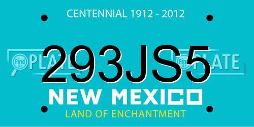 293JS5 New Mexico License Plate