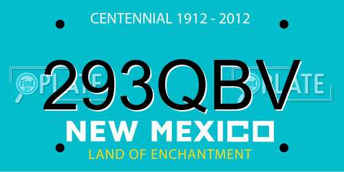 293QBV New Mexico License Plate