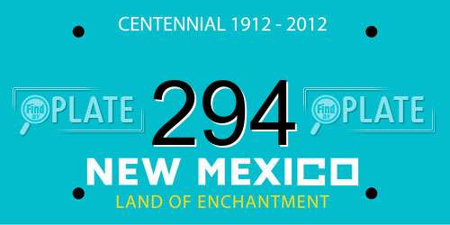 294 New Mexico License Plate