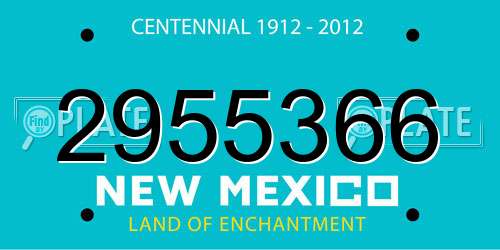 2955366 New Mexico License Plate