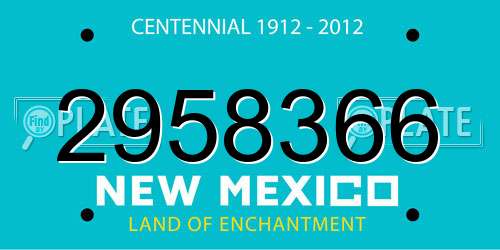 2958366 New Mexico License Plate