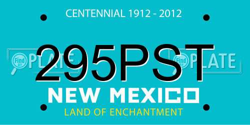 295PST New Mexico License Plate