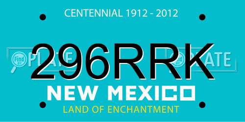 296RRK New Mexico License Plate