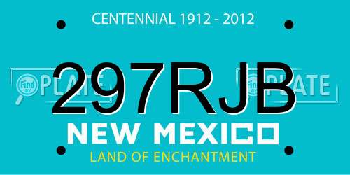 297RJB New Mexico License Plate