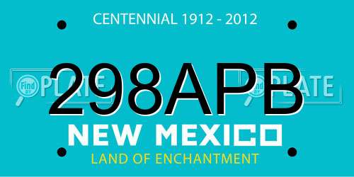 298APB New Mexico License Plate