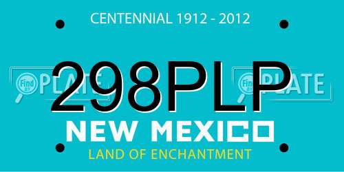 298PLP New Mexico License Plate