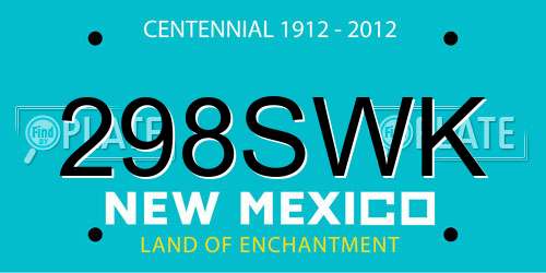 298SWK New Mexico License Plate