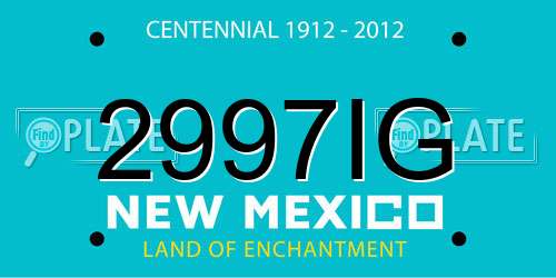 2997IG New Mexico License Plate