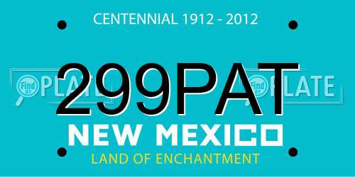 299PAT New Mexico License Plate