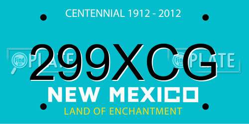 299XCG New Mexico License Plate