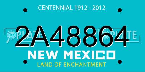 2A48864 New Mexico License Plate