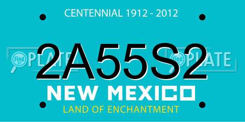 2A55S2 New Mexico License Plate