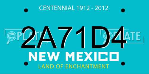 2A71D4 New Mexico License Plate