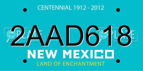 2AAD618 New Mexico License Plate