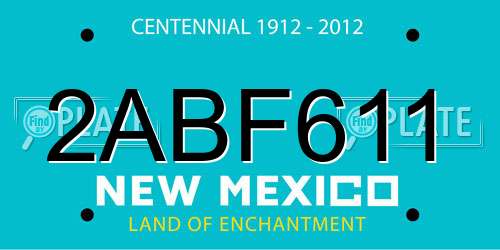 2ABF611 New Mexico License Plate