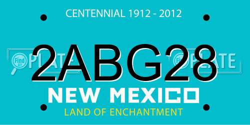2ABG28 New Mexico License Plate