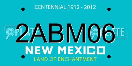 2ABM06 New Mexico License Plate