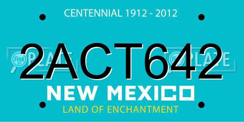 2ACT642 New Mexico License Plate