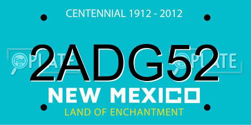 2ADG52 New Mexico License Plate