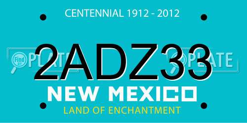 2ADZ33 New Mexico License Plate