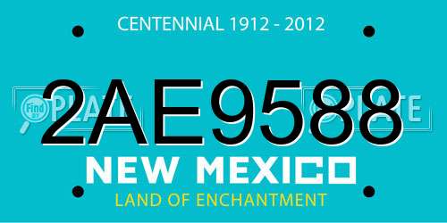 2AE9588 New Mexico License Plate