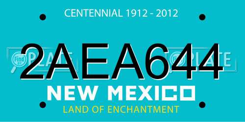 2AEA644 New Mexico License Plate