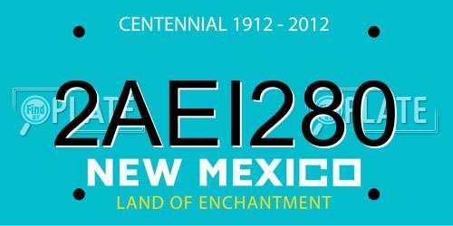 2AEI280 New Mexico License Plate