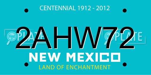 2AHW72 New Mexico License Plate