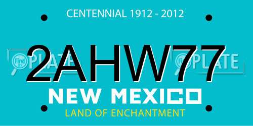 2AHW77 New Mexico License Plate