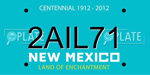 2AIL71 New Mexico License Plate