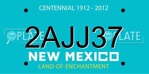 2AJJ37 New Mexico License Plate