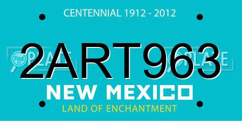 2ART963 New Mexico License Plate