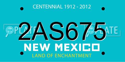 2AS675 New Mexico License Plate