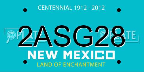 2ASG28 New Mexico License Plate