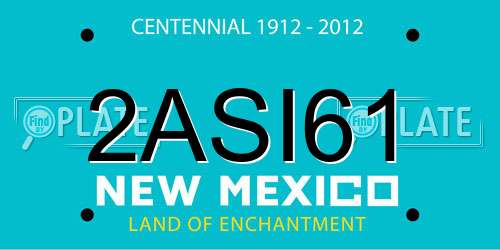 2ASI61 New Mexico License Plate