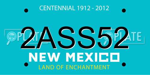 2ASS52 New Mexico License Plate