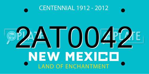 2AT0042 New Mexico License Plate