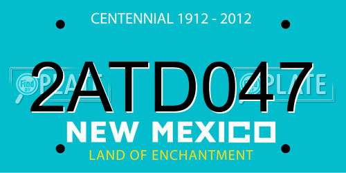 2ATD047 New Mexico License Plate