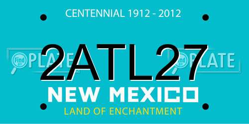 2ATL27 New Mexico License Plate